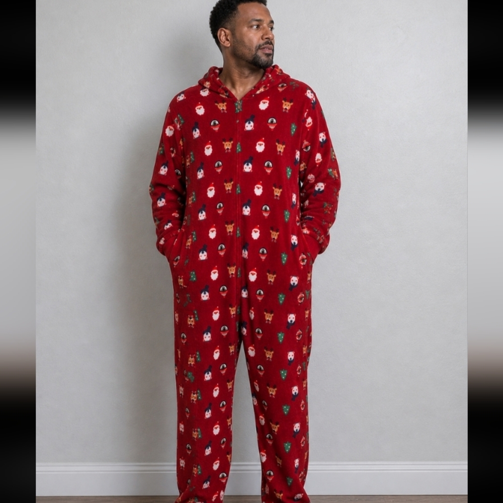 FAMILY PJ’S MACY’S Soft on piece dual zipper large